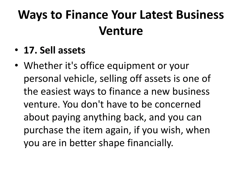 ways to finance your latest business venture 14