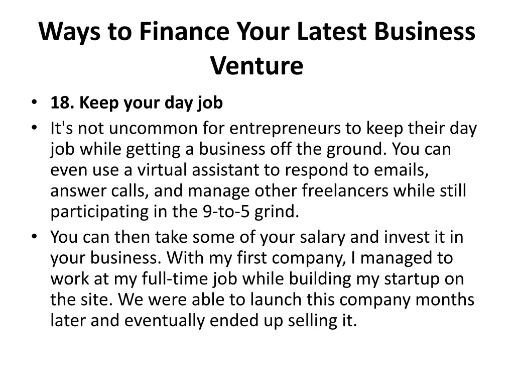 ways to finance your latest business venture 15