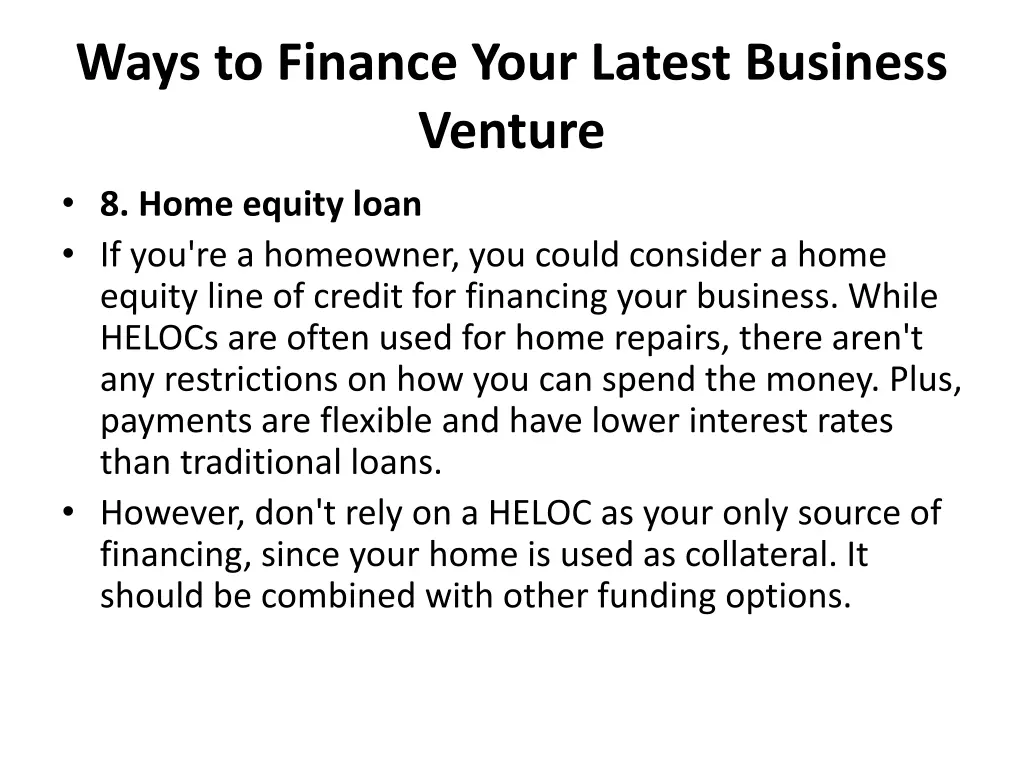 ways to finance your latest business venture 5