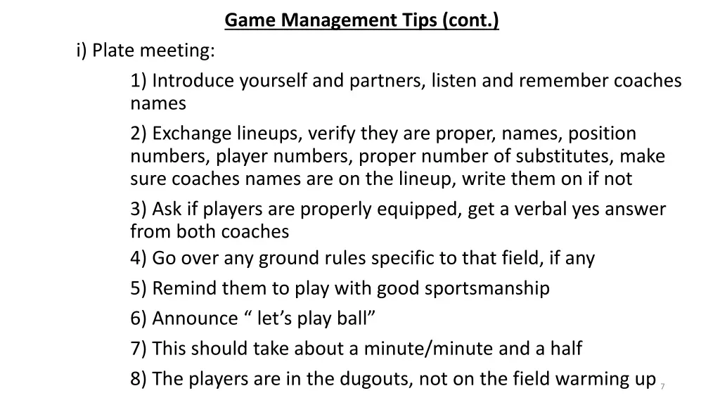 game management tips cont 3