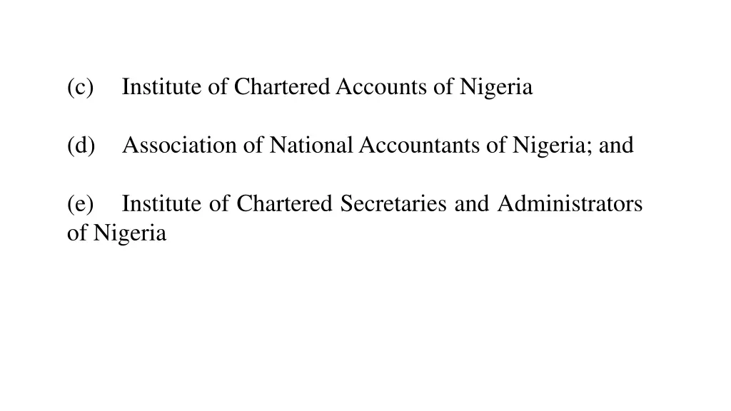 c institute of chartered accounts of nigeria