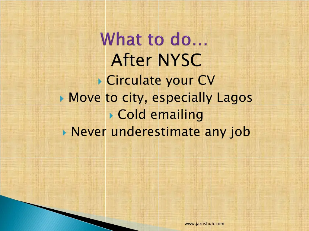 after nysc circulate your cv move to city