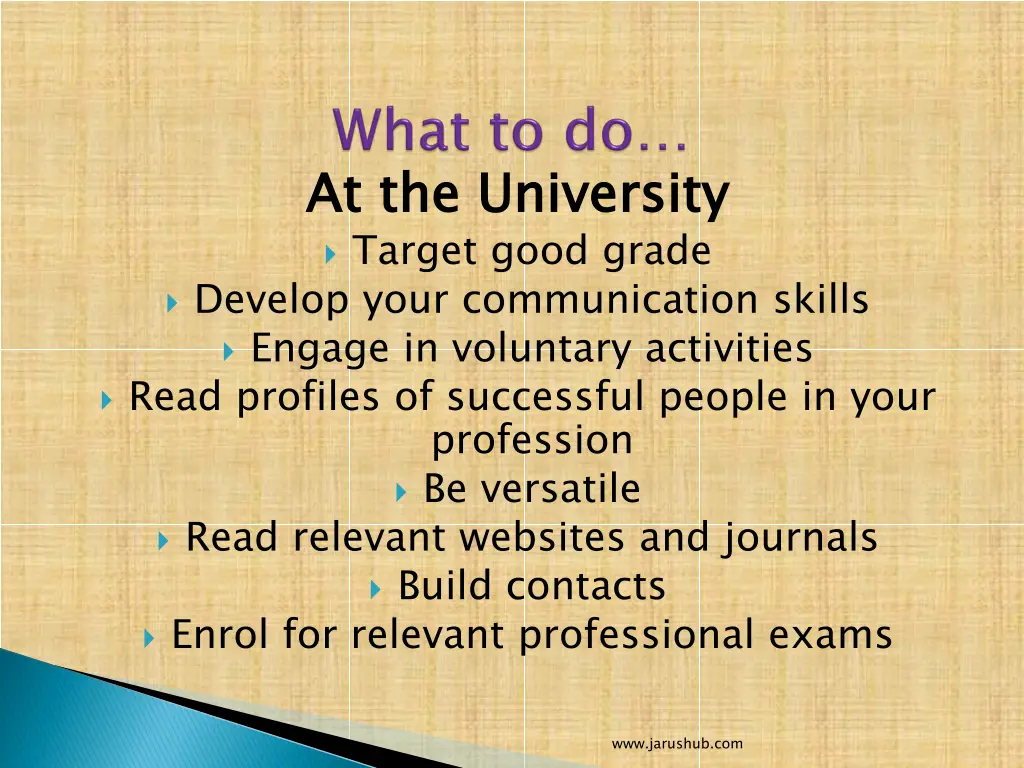 at the university target good grade develop your