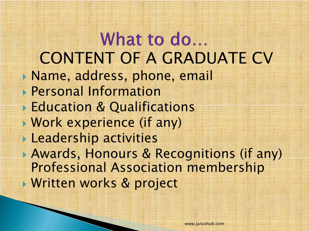 content of a graduate cv name address phone email