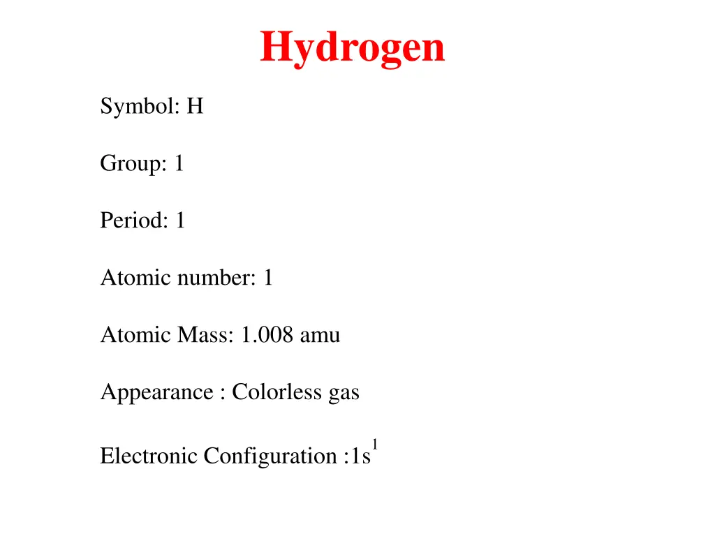 hydrogen 1