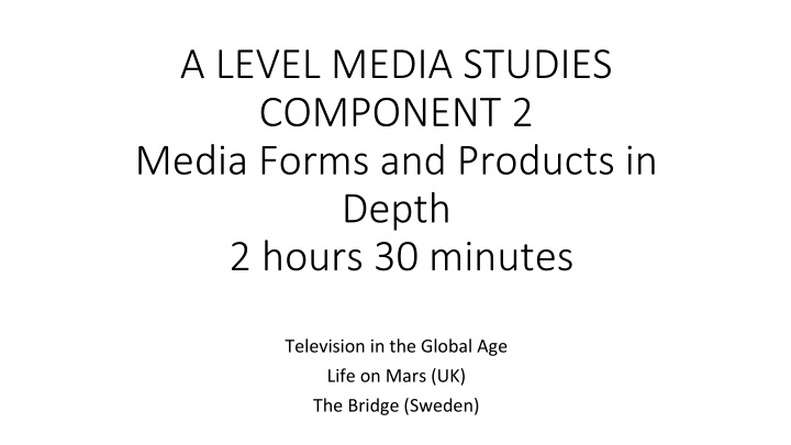 a level media studies component 2 media forms