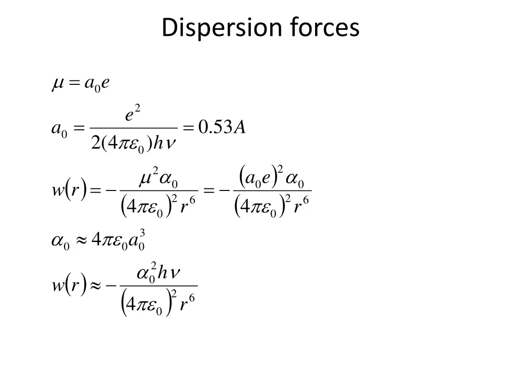 dispersion forces