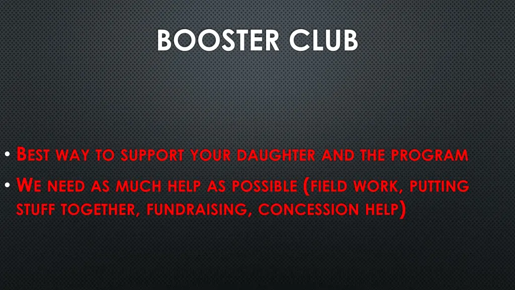 booster club