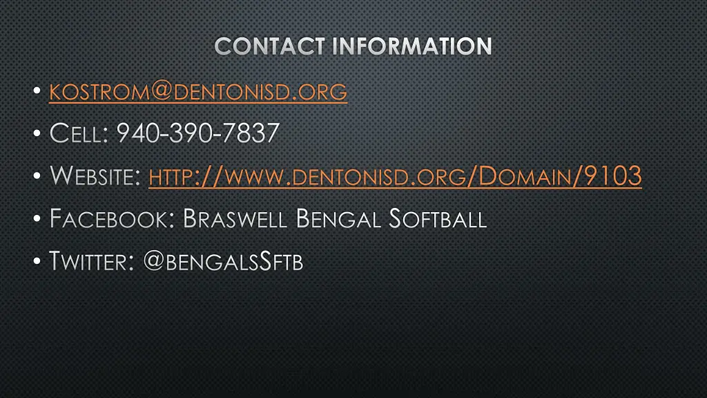 contact information