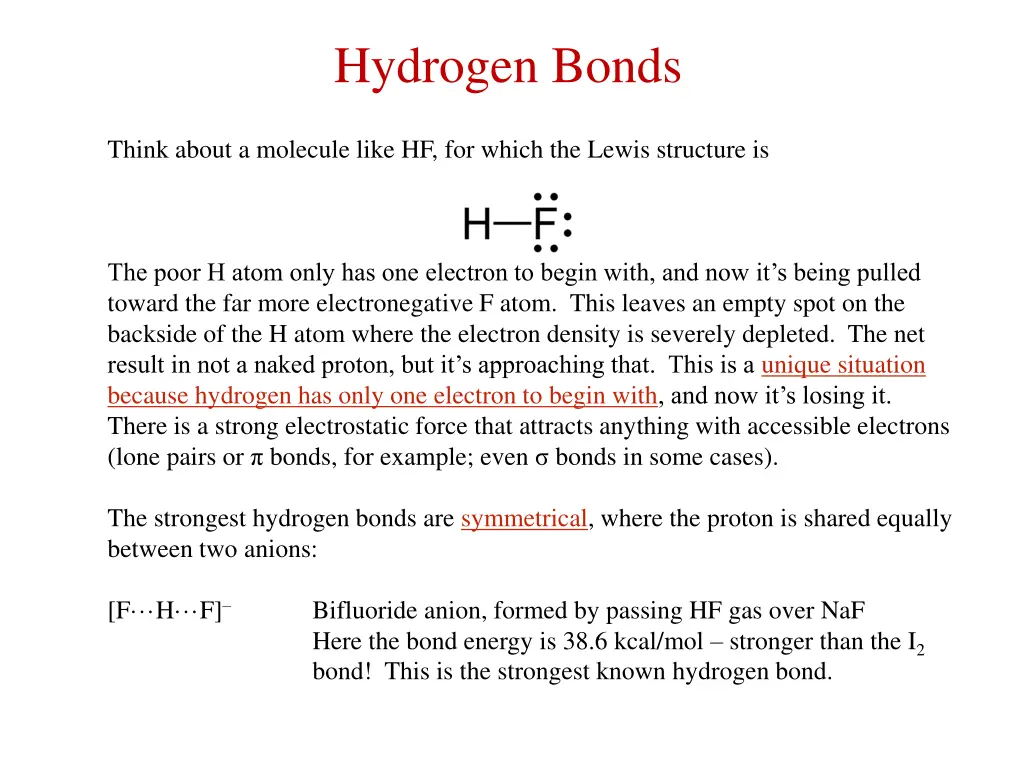 hydrogen bonds