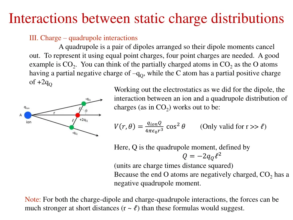 interactions between static charge distributions 2