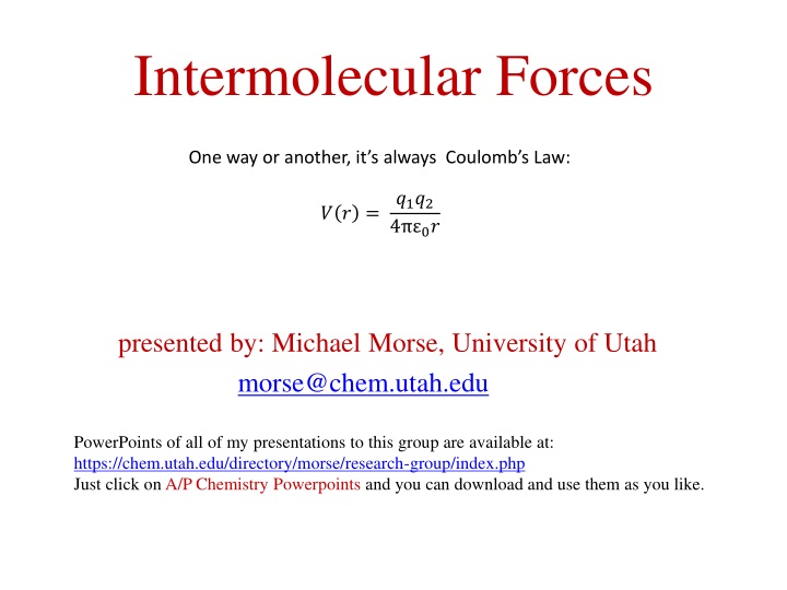 intermolecular forces