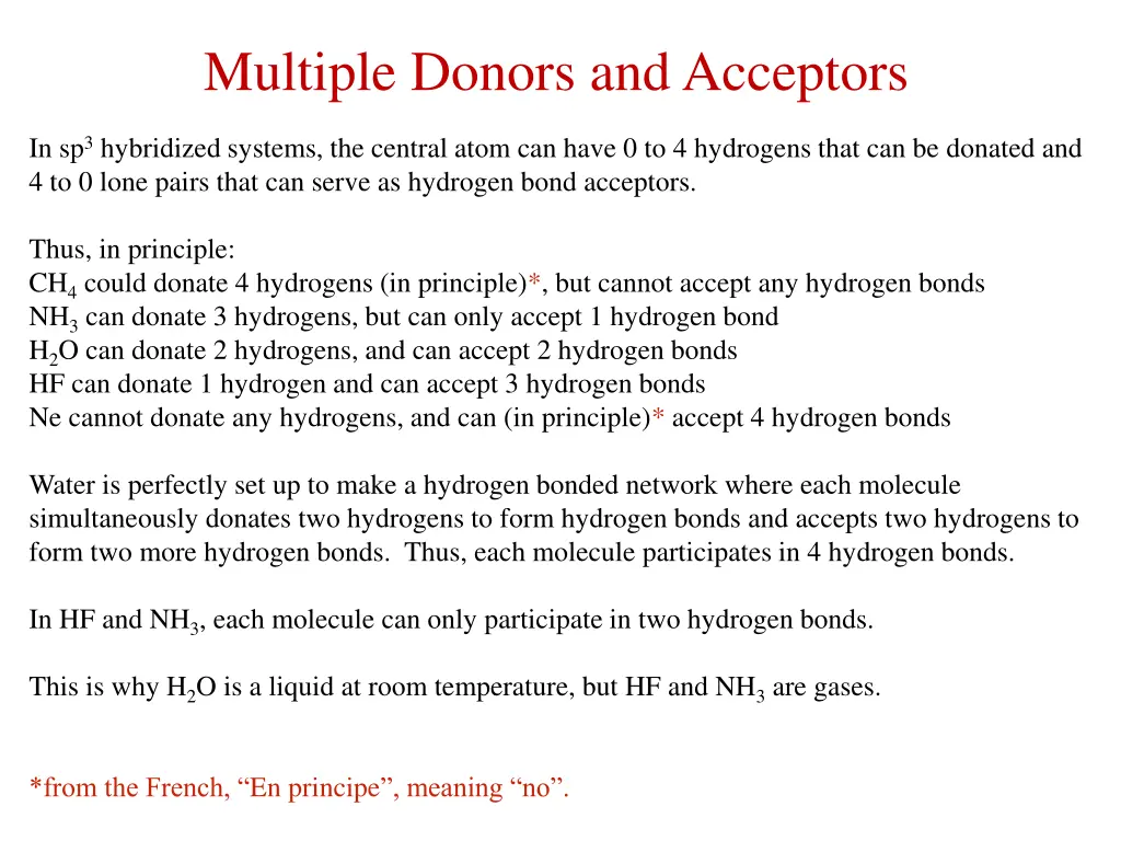 multiple donors and acceptors