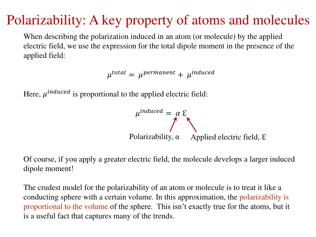 polarizability a key property of atoms 1