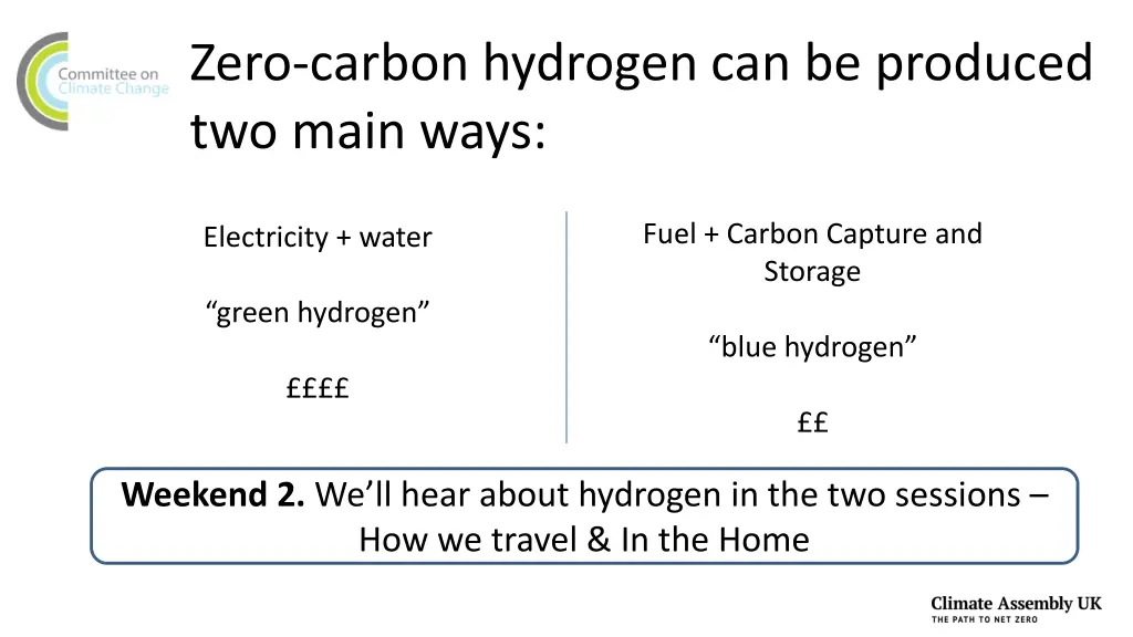 zero carbon hydrogen can be produced two main ways