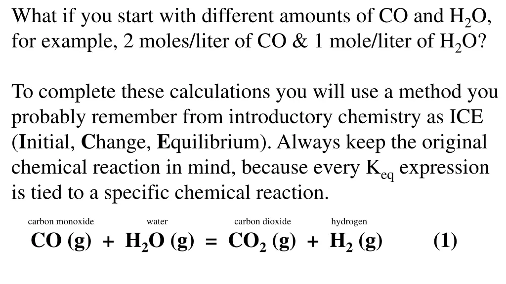 what if you start with different amounts