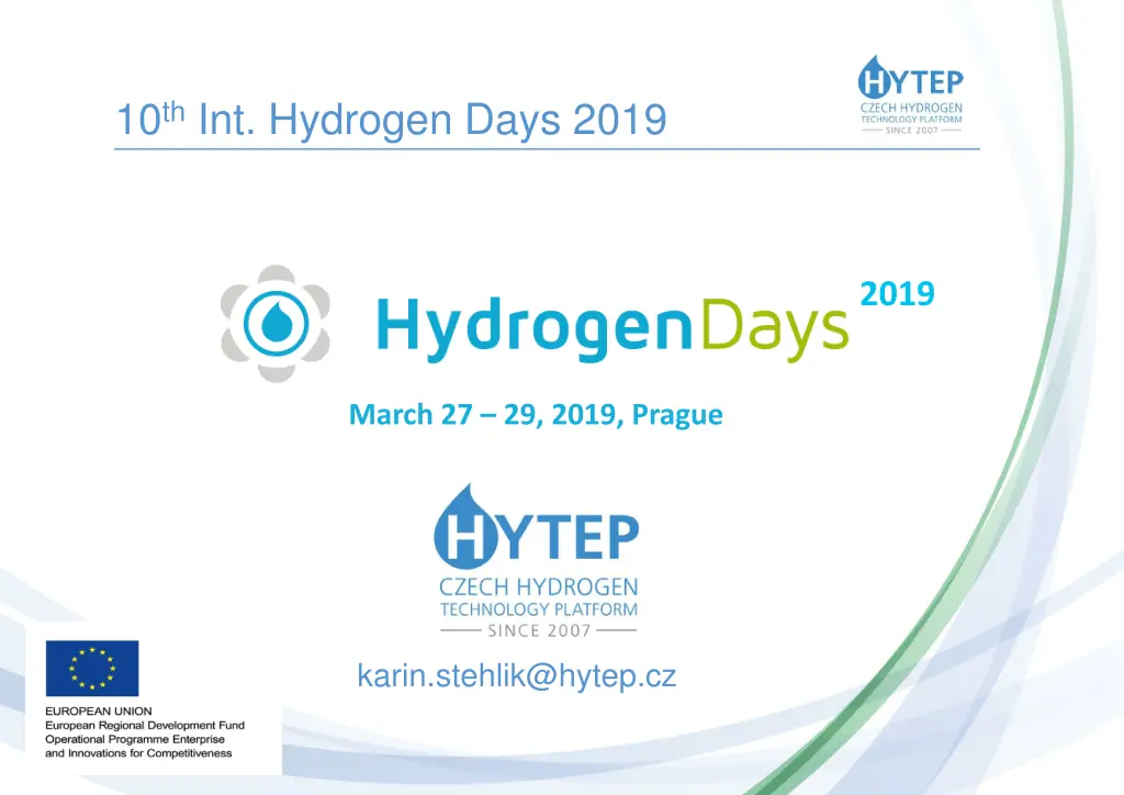 10 th int hydrogen days 2019