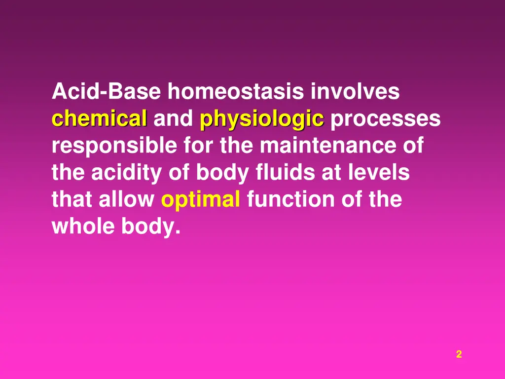 acid base homeostasis involves chemical