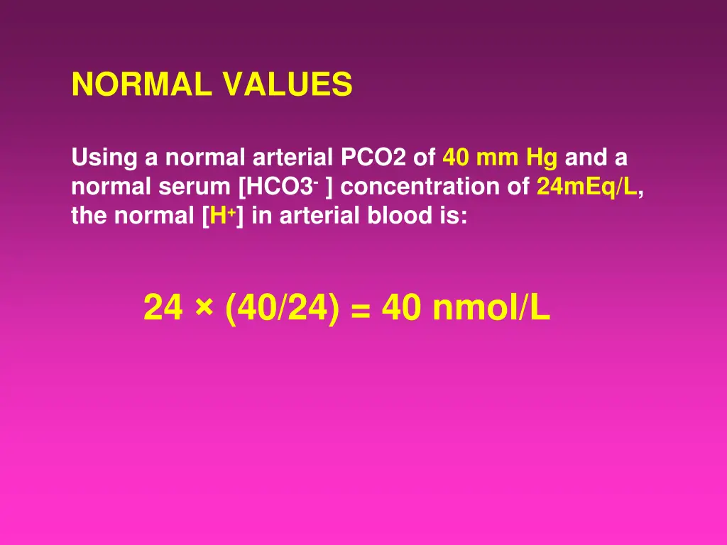 normal values