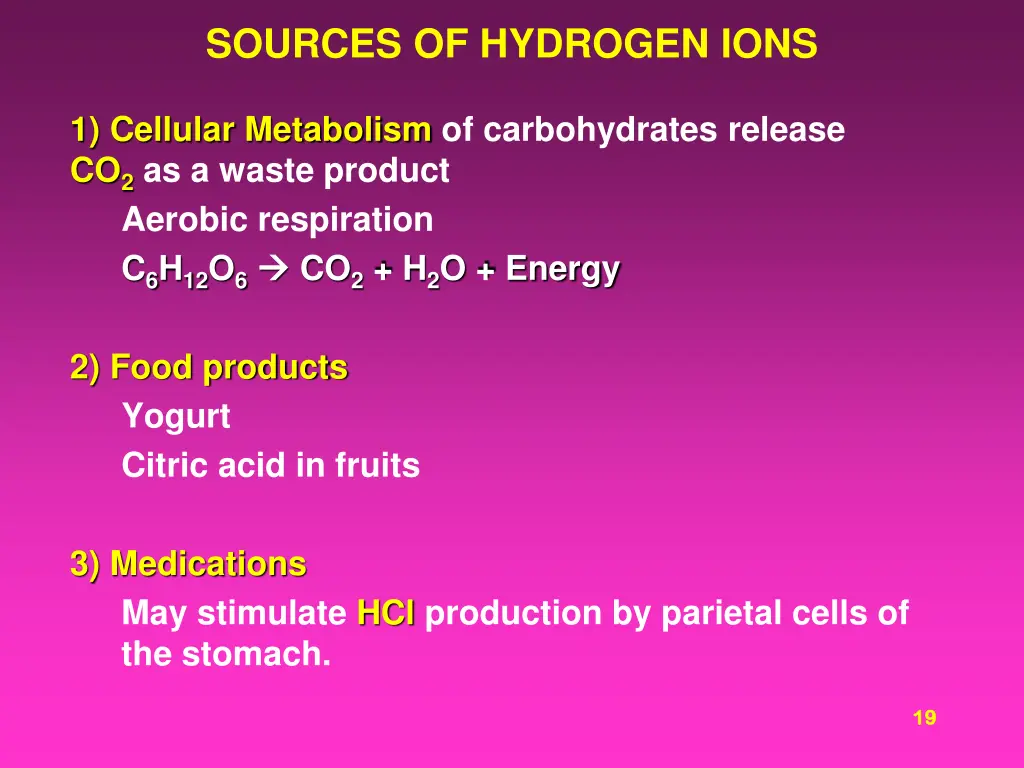 sources of hydrogen ions 1