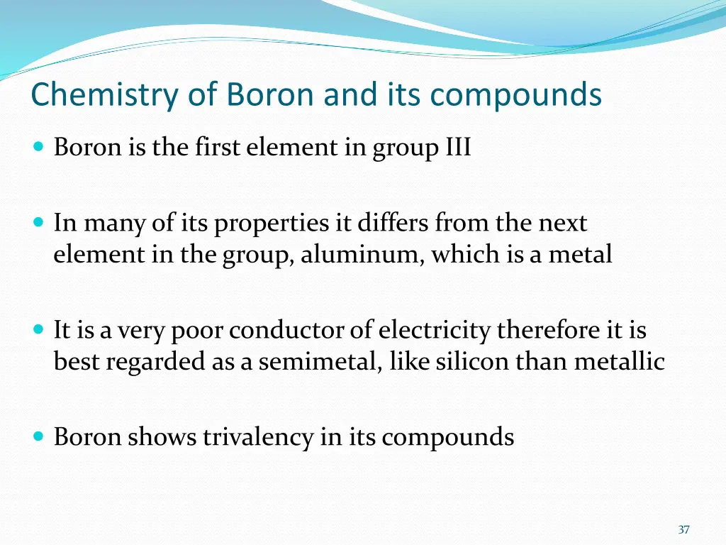 chemistry of boron and its compounds