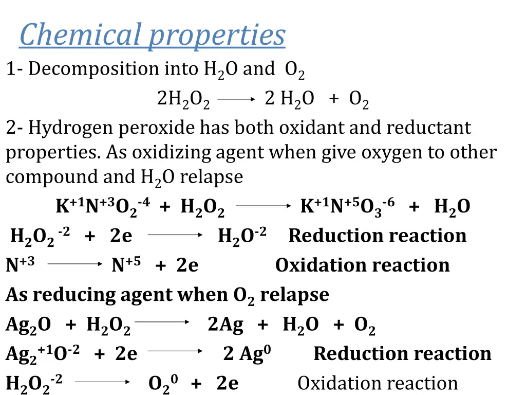 chemical properties 1 decomposition into