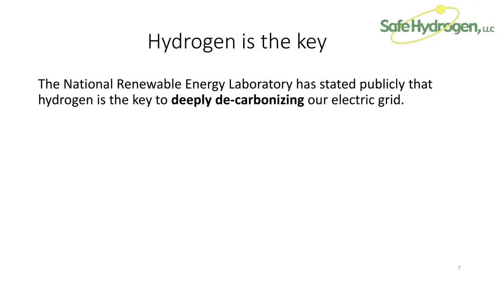 hydrogen is the key