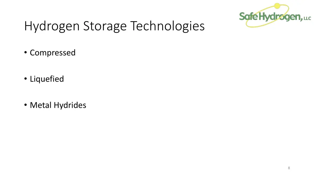 hydrogen storage technologies