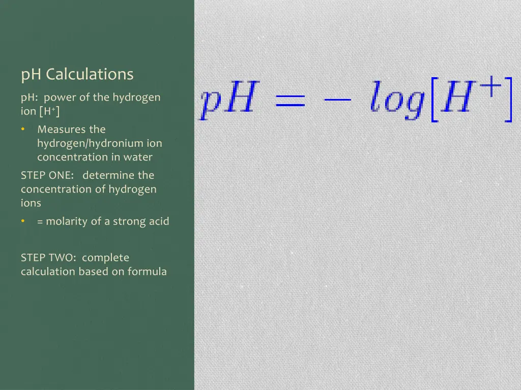 ph calculations