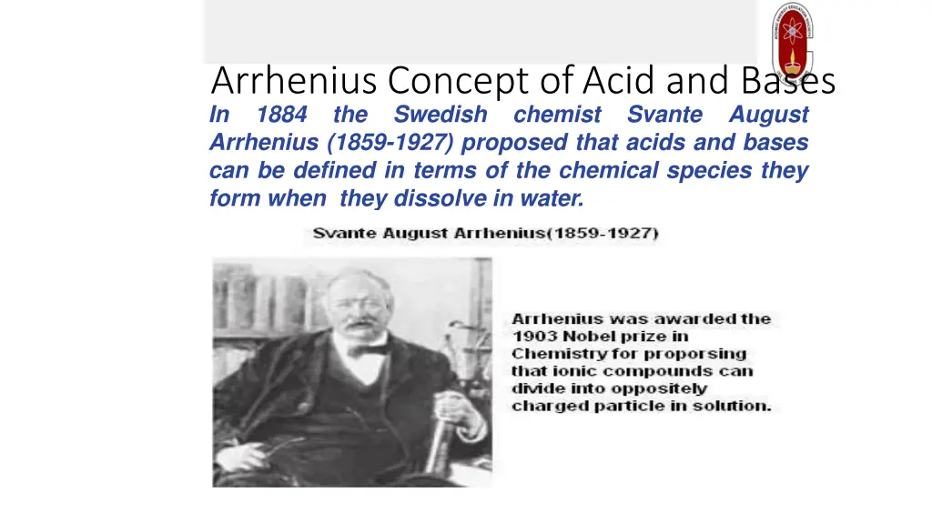 arrhenius concept ofacid and bases