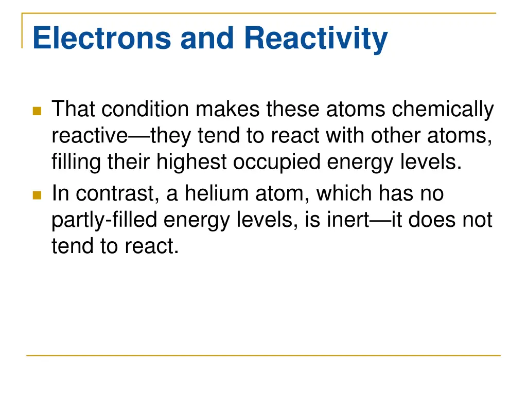 electrons and reactivity 3