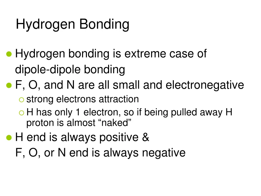 hydrogen bonding 1