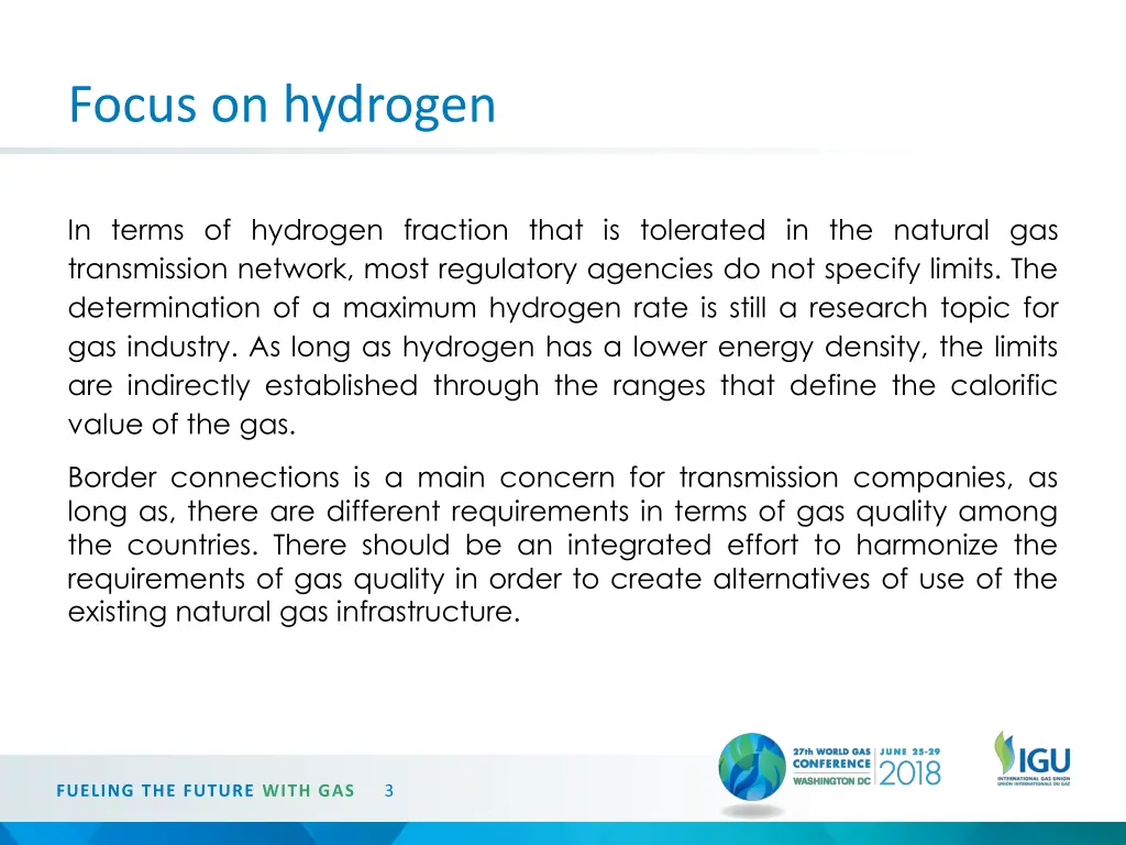 focus on hydrogen