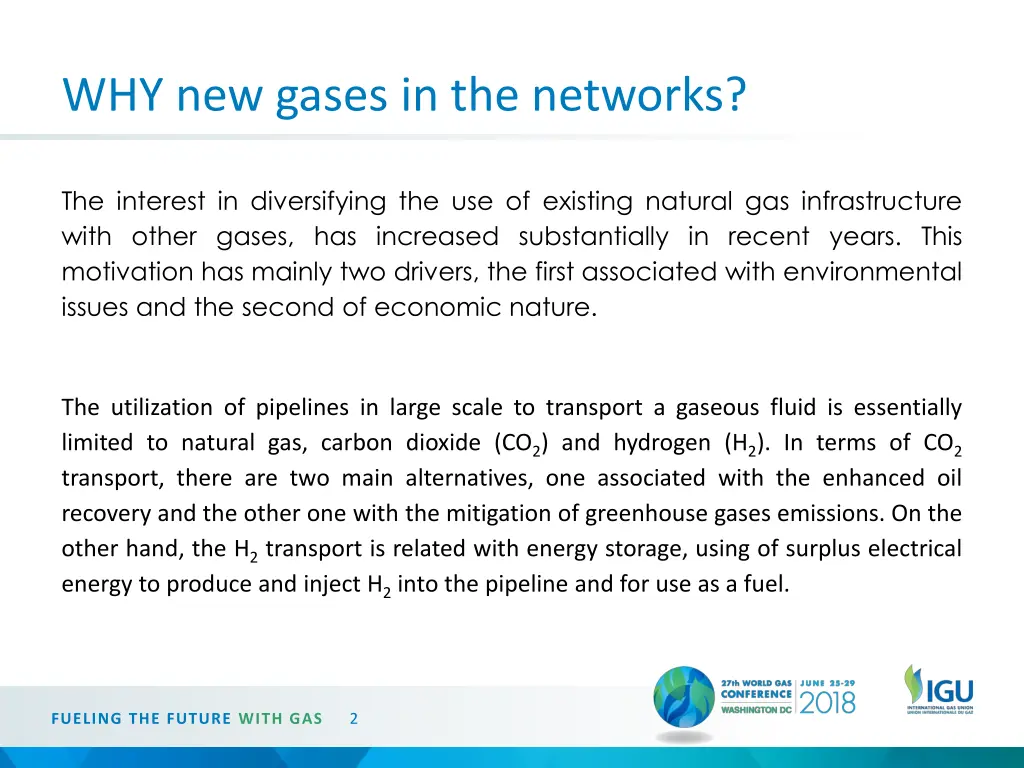 why new gases in the networks