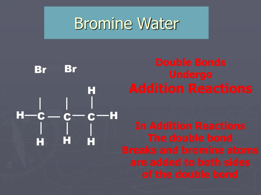 bromine water