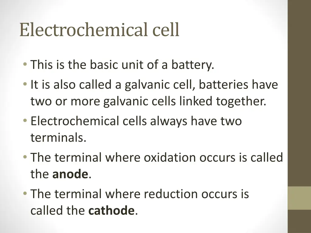 electrochemical cell