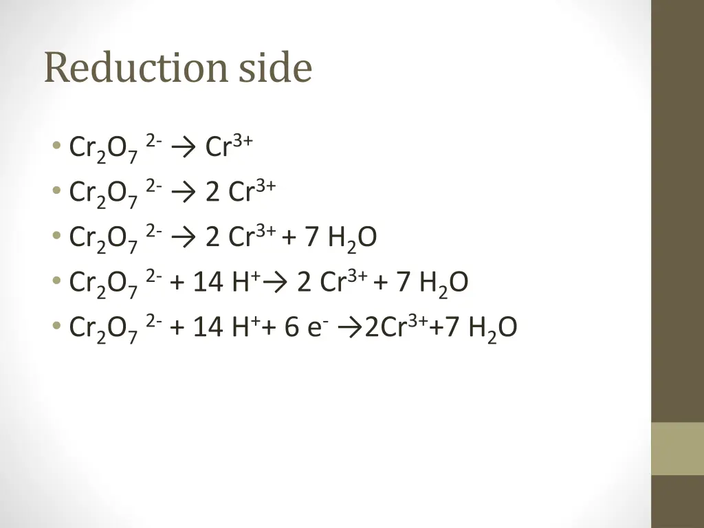 reduction side