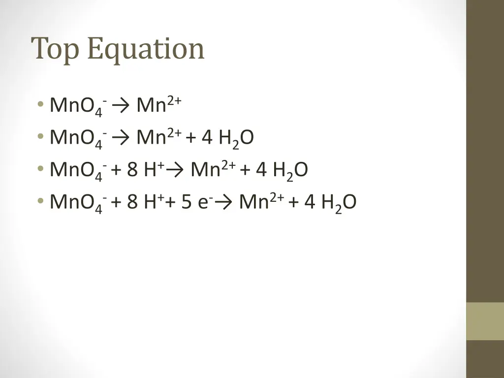 top equation