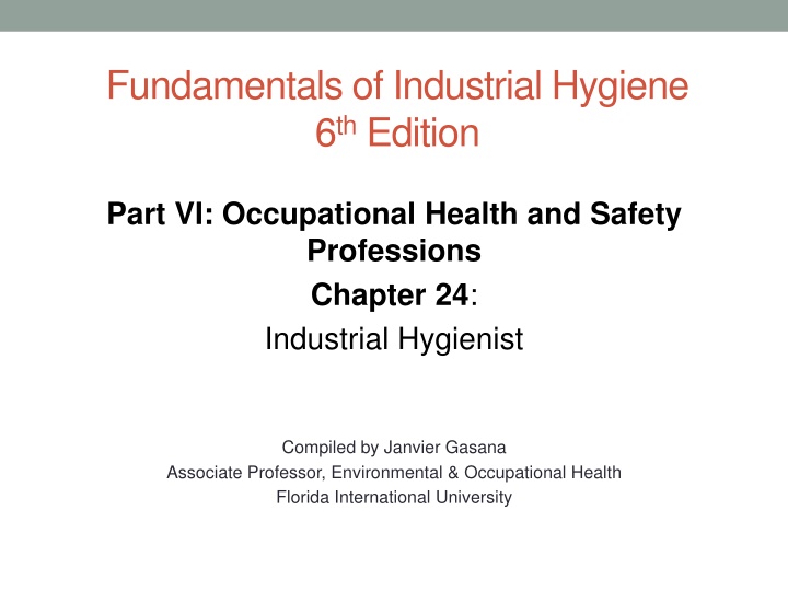 fundamentals of industrial hygiene 6 th edition