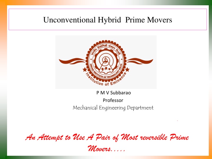 unconventional hybrid prime movers