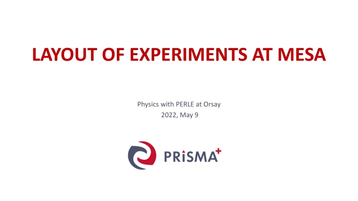 layout of experiments at mesa