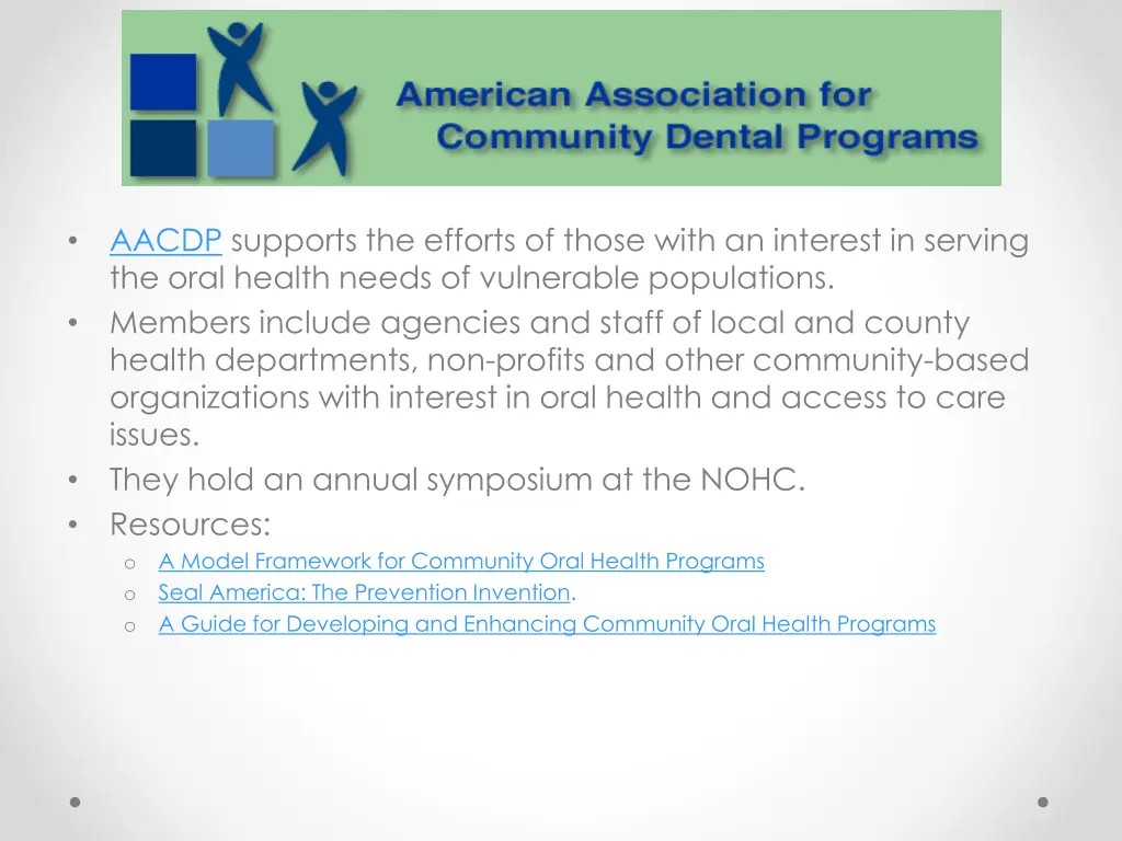 aacdp supports the efforts of those with