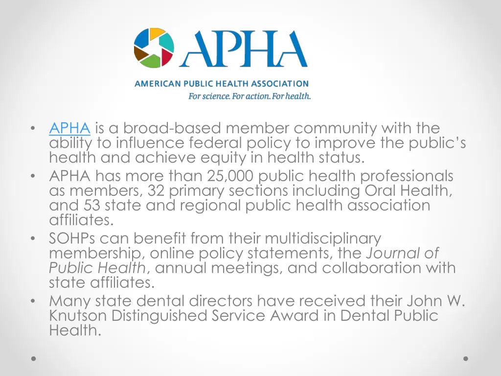 apha is a broad based member community with