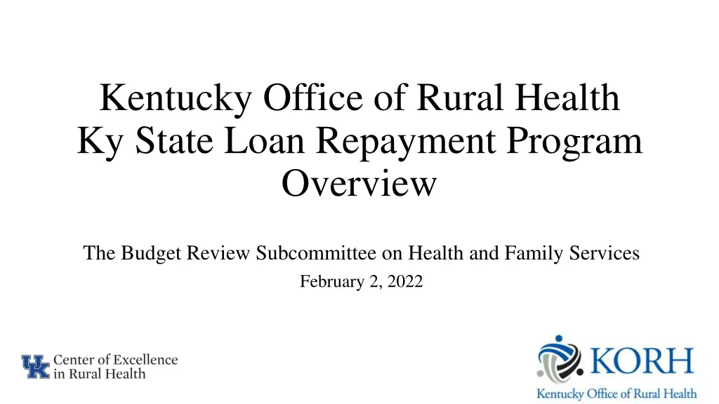 kentucky office of rural health ky state loan