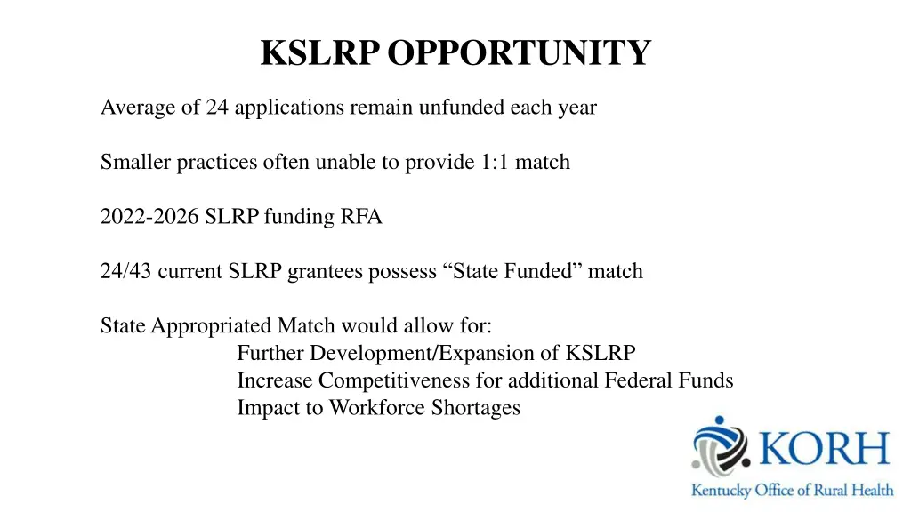 kslrp opportunity