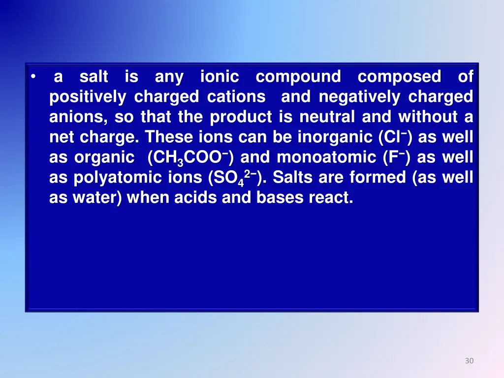 a salt is any ionic compound composed