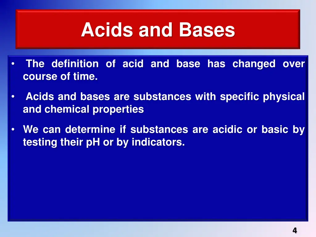 acids and bases