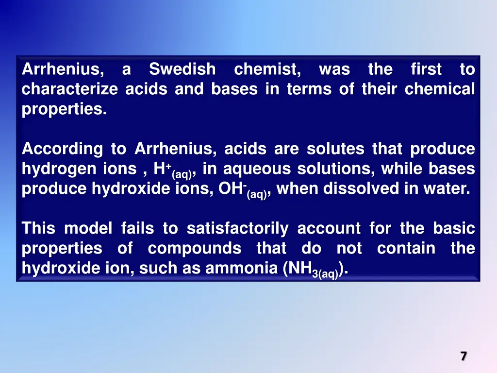 arrhenius a swedish chemist was the first