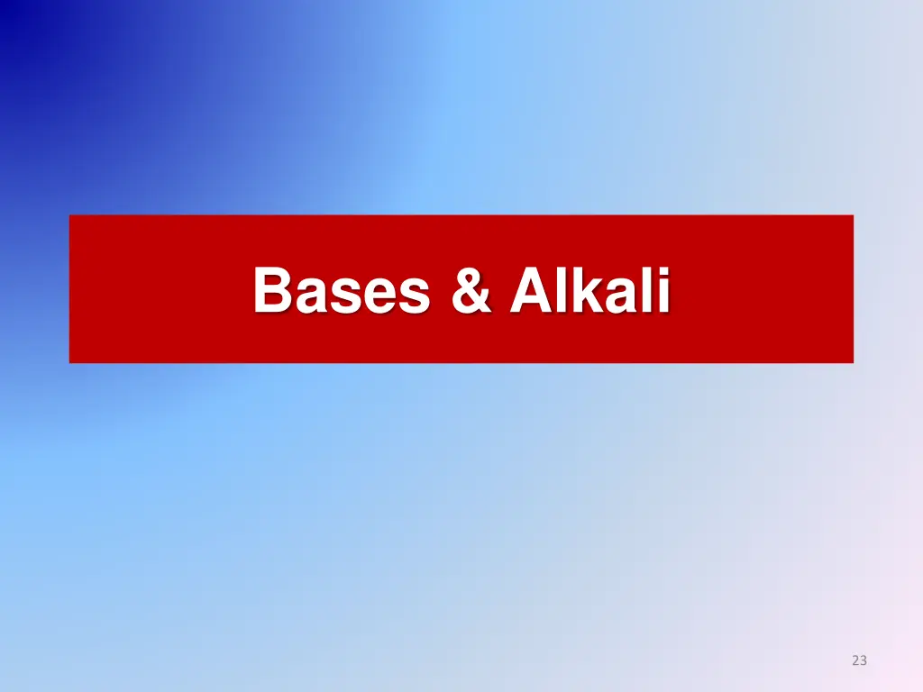 bases alkali