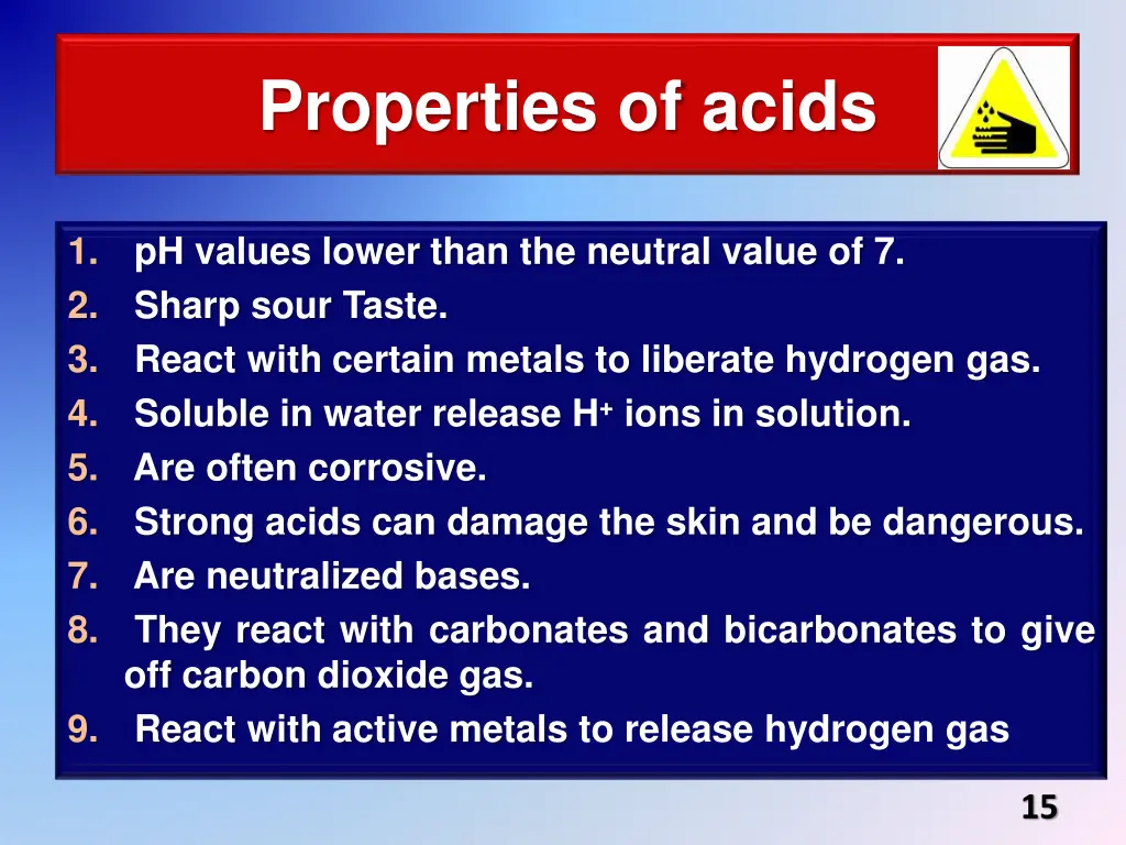 properties of acids